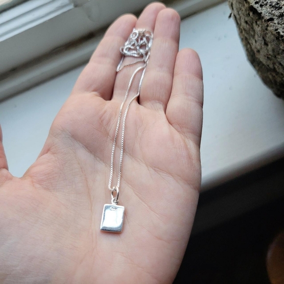 New Solid 925 Sterling Silver Star of David Square Blue Triplet Opal Necklace - Picture 8 of 8